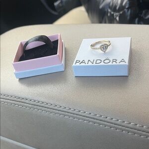 Pandora gold Elevated Heart Ring Size 6